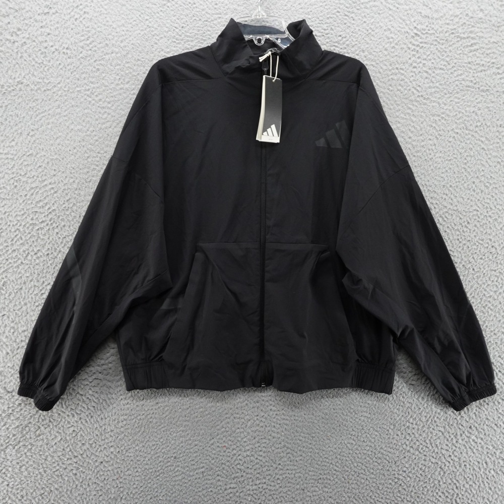 Adidas Z.N.E. Woven Track Top Women XL Black Full Zip Jacket JP4189 NEW